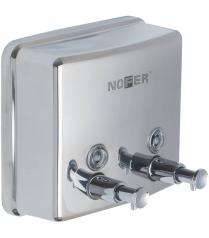 Дозатор для мыла с двумя кранами inoxNofer 03005.B