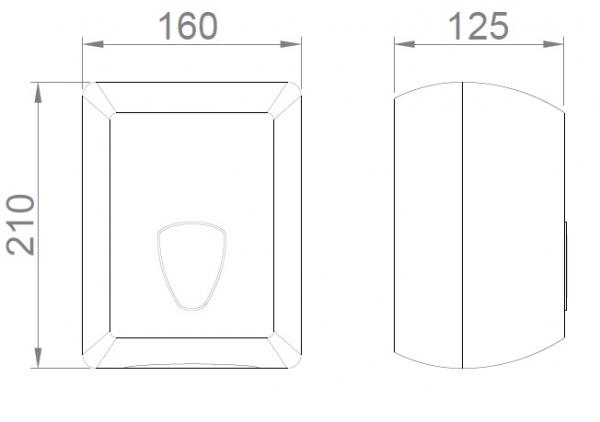 Диспенсер для листовой туалетной бумаги Black Nofer  04030.N