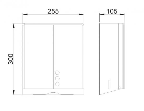 Диспенсер бумажных полотенец нерж. сталь TISSUE EVO 04046.TT графит