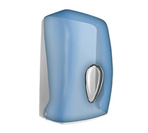 Диспенсер wick mini для бумаги  рулонной с центральной вытяжкой из пластика синий Nofer 04108.mini.T