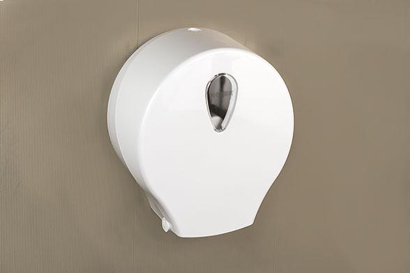 Диспенсер для туалетной бумаги пластиковый белый Nofer 05005.W