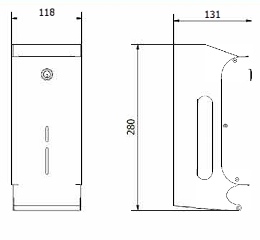 Диспенсер для двух рулонов туалетной бумаги антивандальный глянцевый Nofer 05101.B
