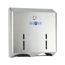 Диспенсер для  листовой туалетной бумаги из нержавеющей стали матовый  Nofer  05108.S