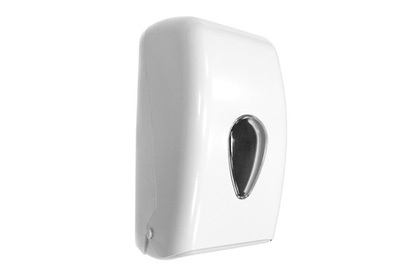 Диспенсер для листовой туалетной бумаги белый  Nofer  05118.W