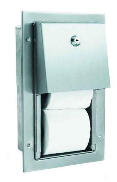 Встраиваемый диспенсер для двух малых рулонов туалетной бумаги антивандальный 05202.S