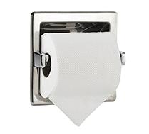 Держатель для 1 рулона туалетной бумаги встраиваемый  квадратный с рамкой Nofer 05204.B