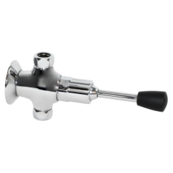 Кран с рычагом и таймером без излива латунь NOFER 07490P.S глянцевый