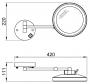 Зеркало с регулировкой и led-подсветкой, увеличение х3, Ø215 мм VANITY 08006.N черное