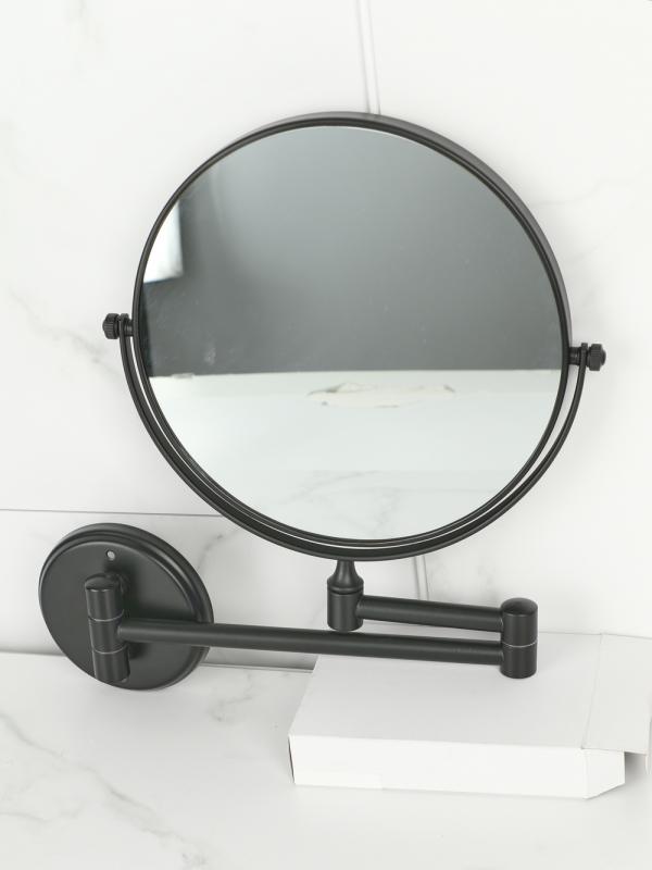 Зеркало для ванной Reflex с увеличением Х3, Ø 200 мм, черное,  08009.2.N