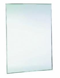Зеркало антивандальное 800х600 с рамкой из стали белой 08052.W