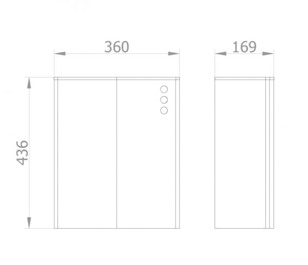 Контейнер для мусора настенный без крышки 23 л. нерж. сталь EVO 14078.EVO.PG золото