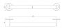 Поручень прямой 450 мм нерж. сталь NOFER 15254.45.B глянцевый