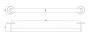 Поручень прямой 600 мм нерж. сталь NOFER 15254.60.B глянцевый