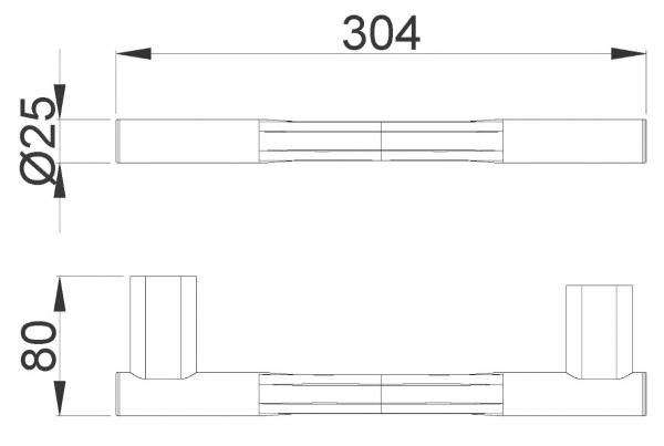 Полотенцедержатель 304 мм Nofer Santorini 16331.B