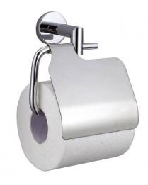 Держатель для туалетной бумаги с крышкой LINE глянец Nofer 16500.В
