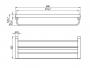 Полка для полотенец 600 мм. нерж. сталь VERONA 16843.CU