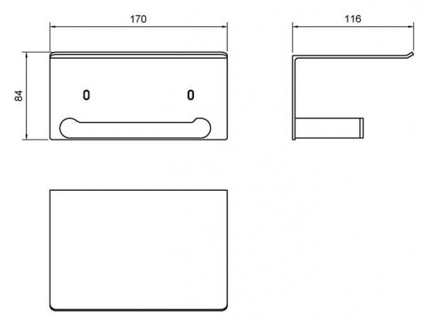 Держатель для туалетной бумаги с полочкой нерж. сталь VERONA 16876.CU медь