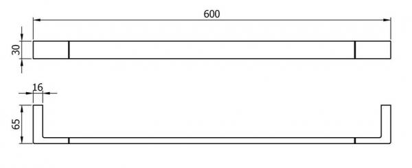 Держатель для полотенец Corinto глянцевый 600 мм 16920.60.B