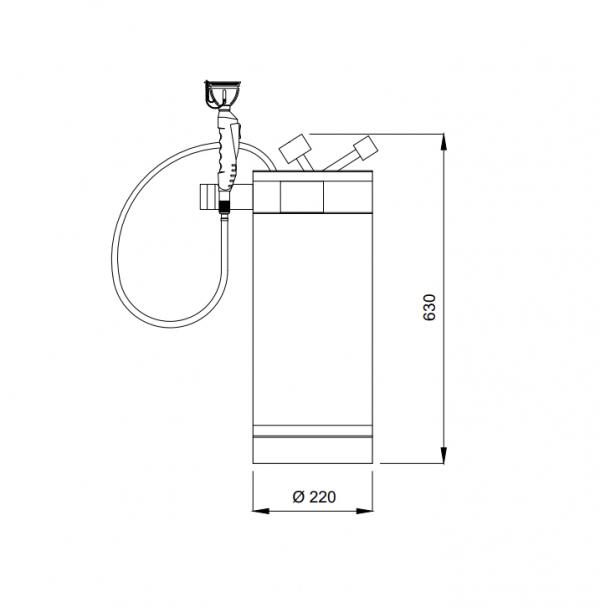 Аварийная портативная раковина для промывки глаз из нерж. стали со шлангом BOCCHI SC391 зеленый