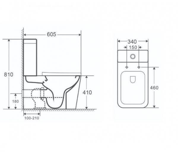 Унитаз напольный с бачком, сиденье soft close NOFER ARLES 23033 белый