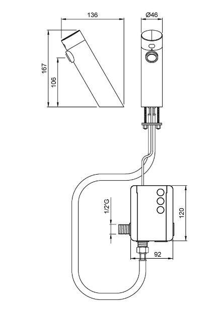 Кран сенсорный Evomatic для раковины или столешницы 07360.B