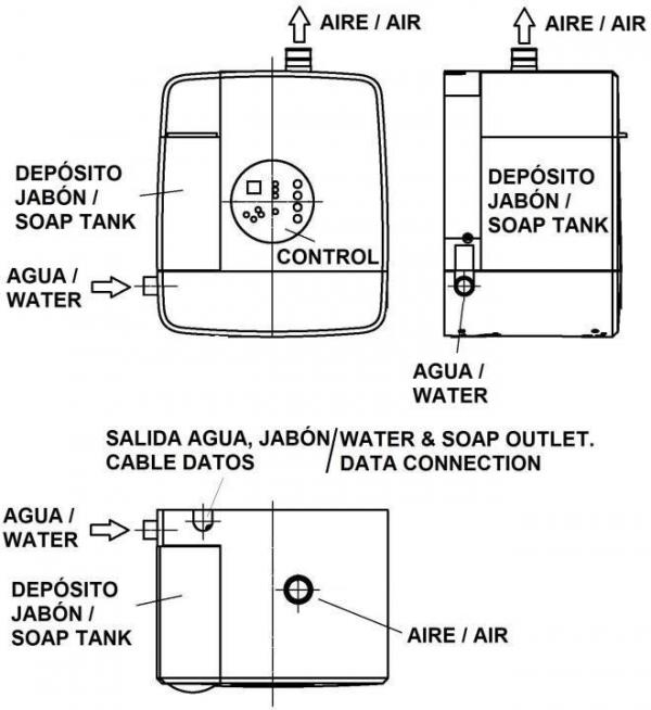 Сушилка для рук с краном и дозатором мыла 3 в 1 Concept 3  01902.S