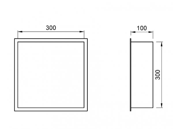 Встраиваемая полка NOFER H.3030.N чёрный