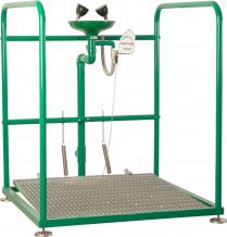 Аварийная платформа с раковиной для промывки глаз с п/п улавливателем BOCCHI SCP380 зеленый